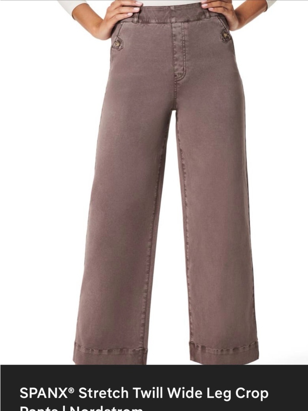 Spanx Stretch Twill Wide Leg Crop
